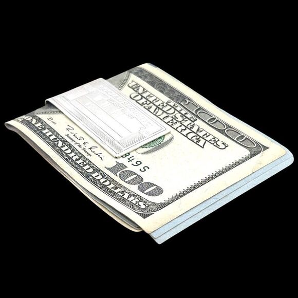 Tiffany & Co Social Security Money Clip Sterling Silver Estate TIF891 - Picture 7 of 9